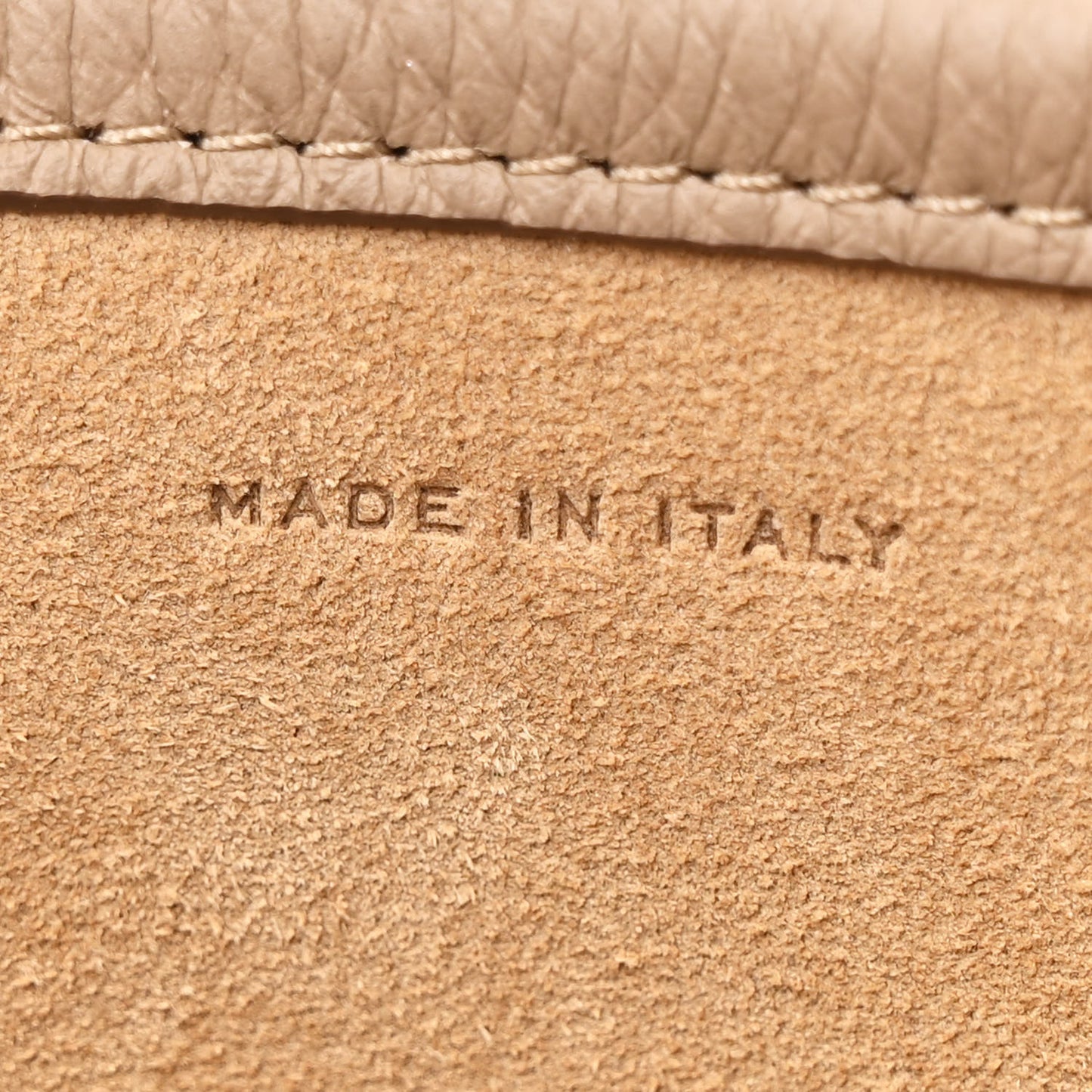 Grained Calfskin Medium N/S Park Tote Dark Taupe