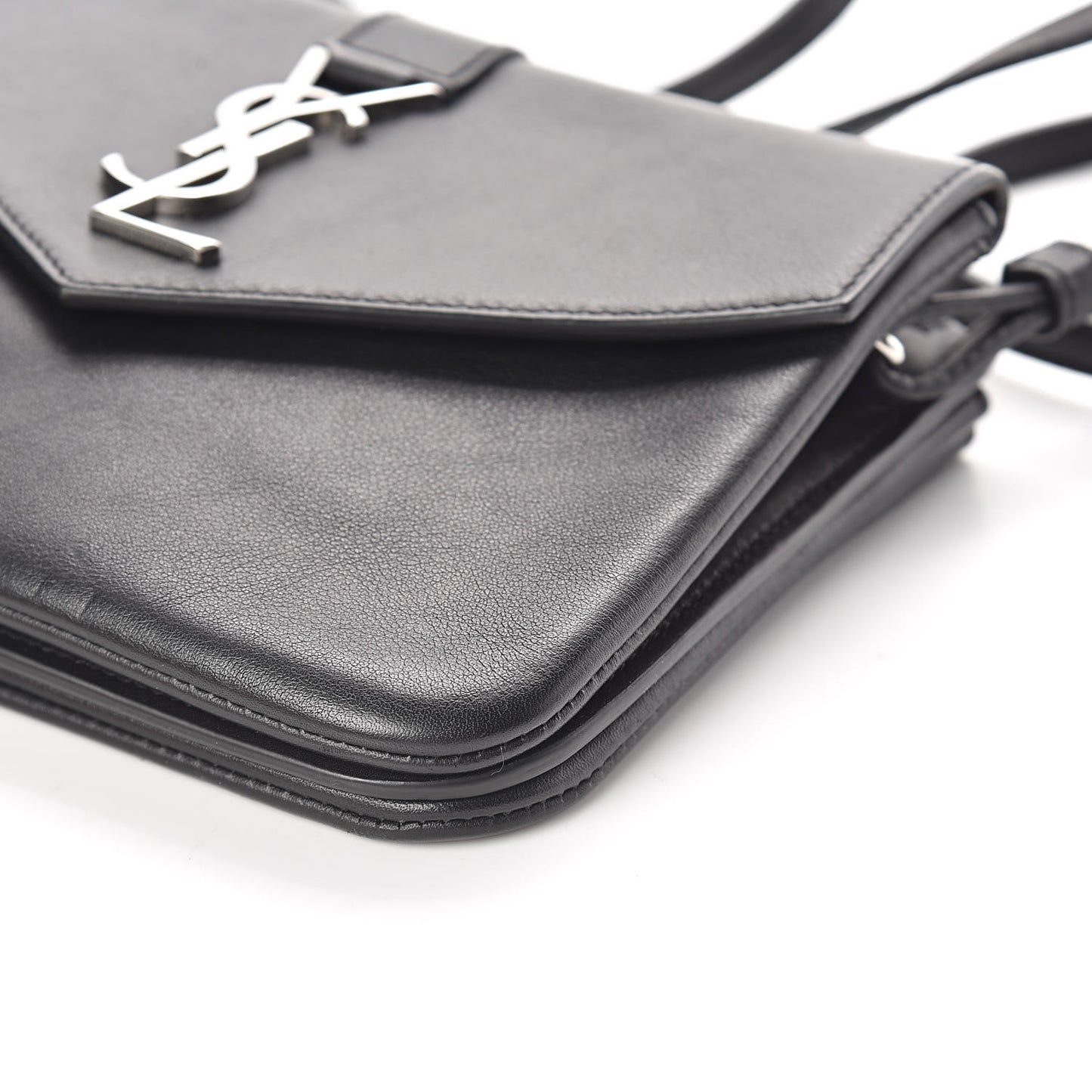 Calfskin Monogram Tri Pocket Crossbody Bag Black