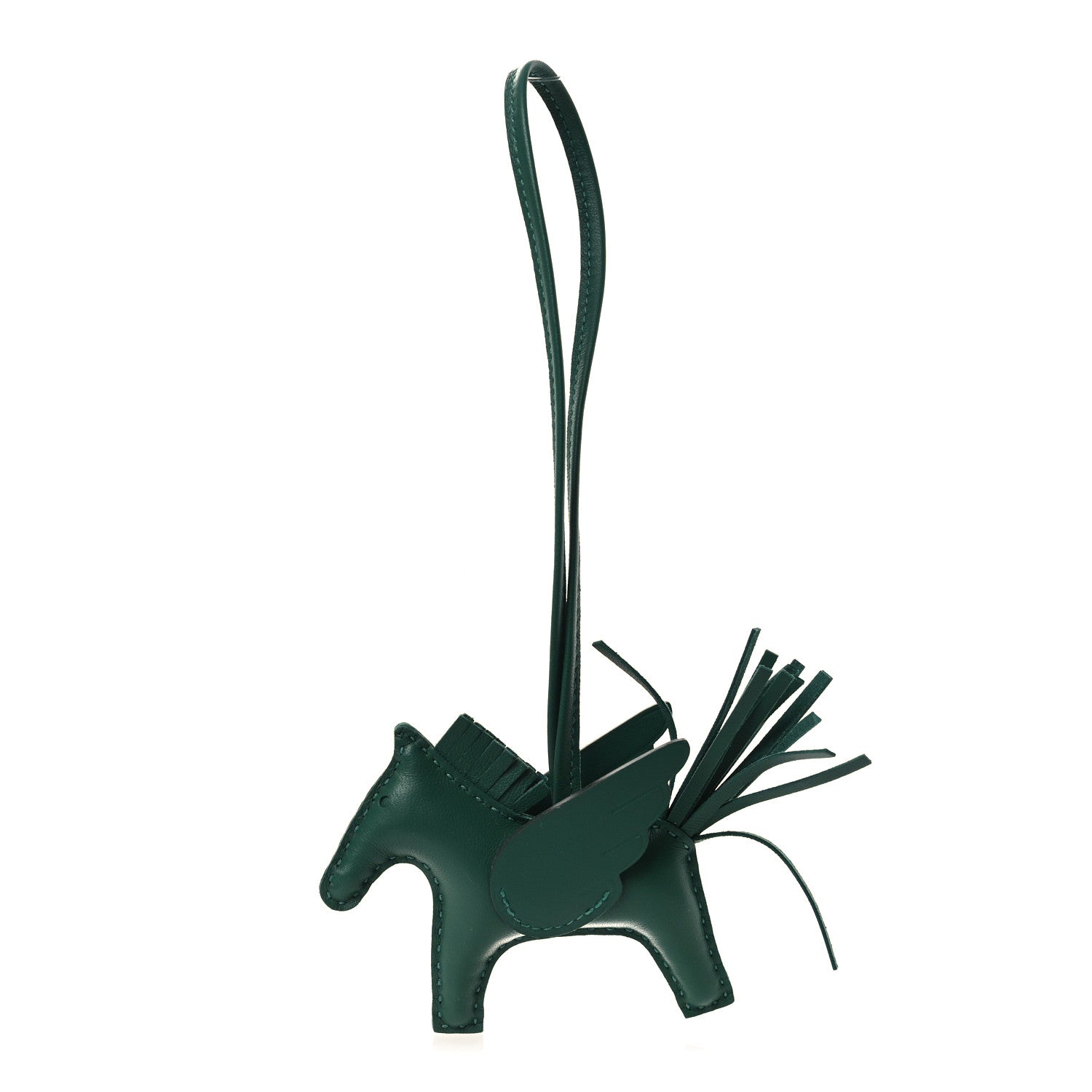 Hermes Milo Lambskin Grigri Rodeo Pegase Horse Bag Charm PM Vert Moyen 1 of 5