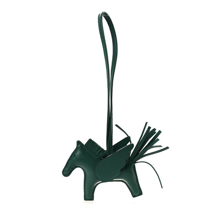 Hermes Milo Lambskin Grigri Rodeo Pegase Horse Bag Charm PM Vert Moyen 1 of 5
