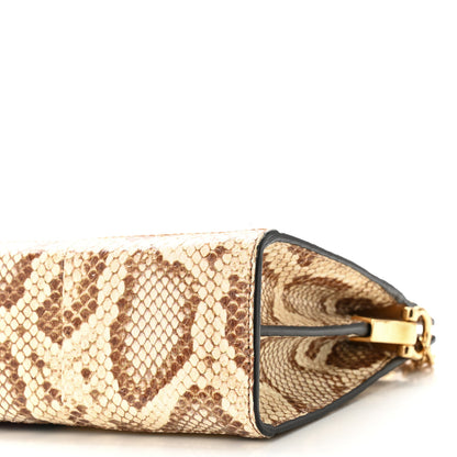 Gucci Raffia Elaphe GG Small Ophidia Chain Shoulder Bag Natural Cream Brown 10 of 10