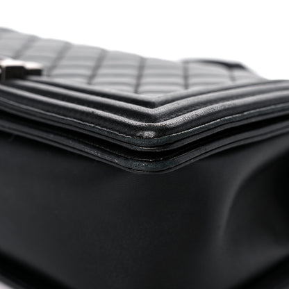 Chanel Lambskin Quilted Medium Boy Flap Black 9 of 18