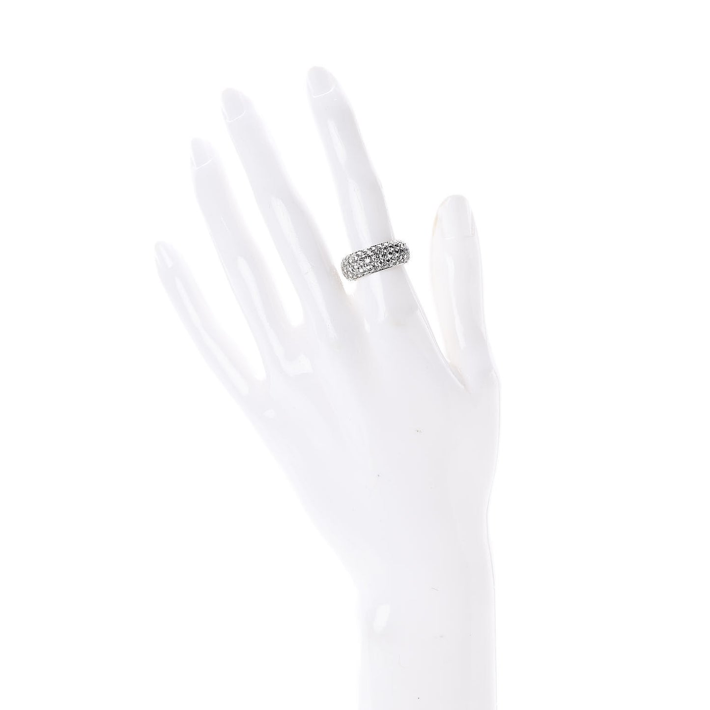 Platinum Diamond Five Row Etoile Band Ring 52 6