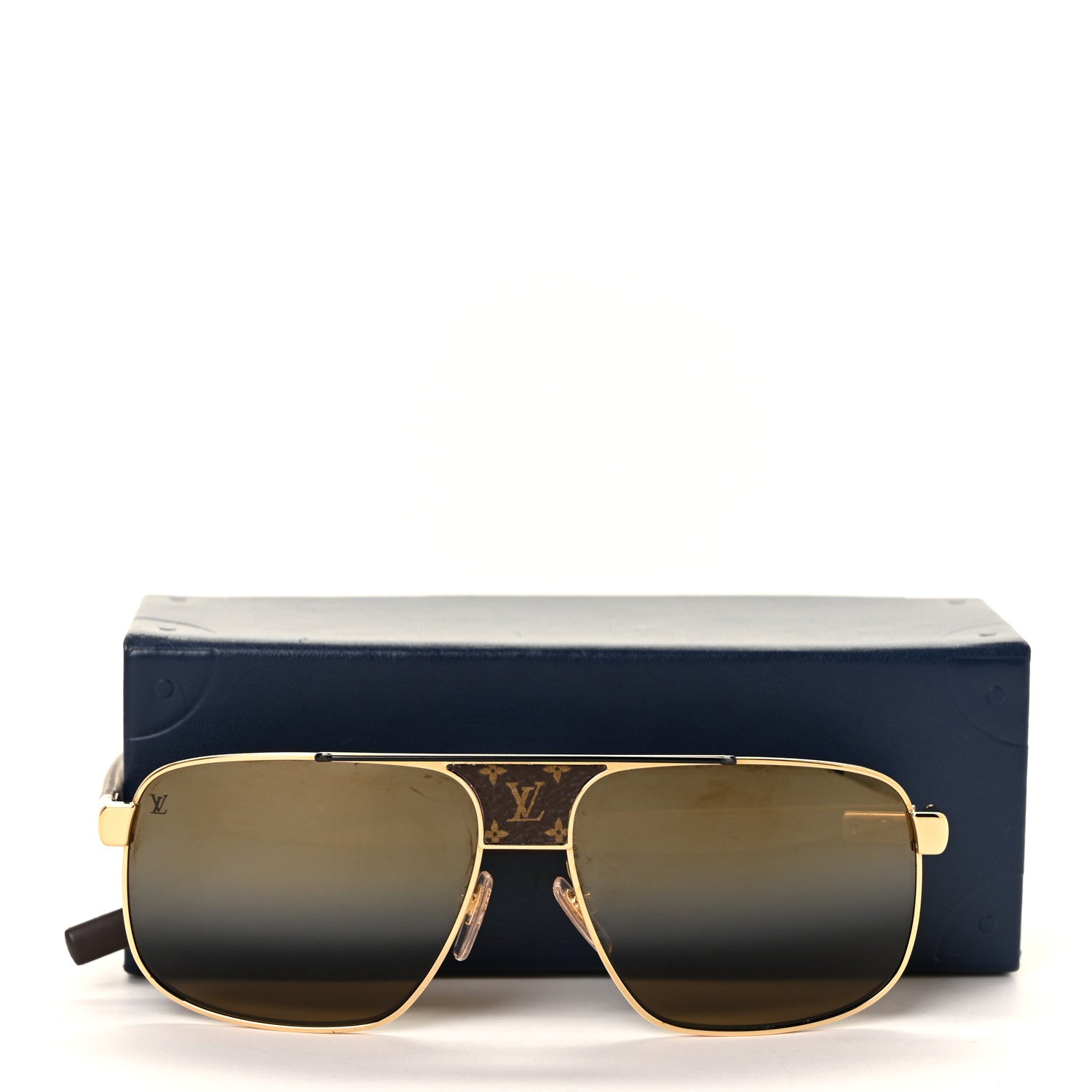 Louis Vuitton Monogram Pacific Sunglasses Z2338W Gold 1009045