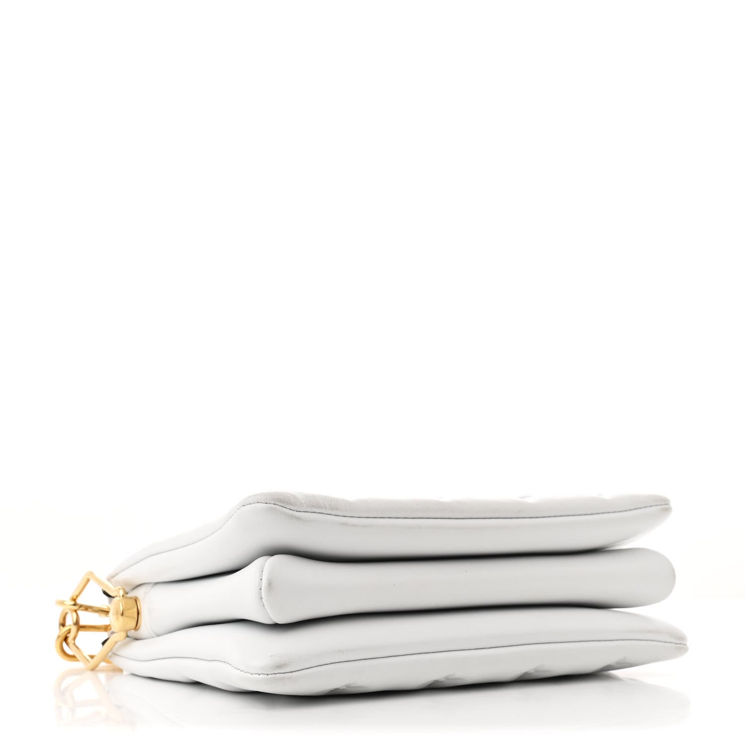 Louis Vuitton Lambskin Embossed Monogram Coussin BB White 4 of 11