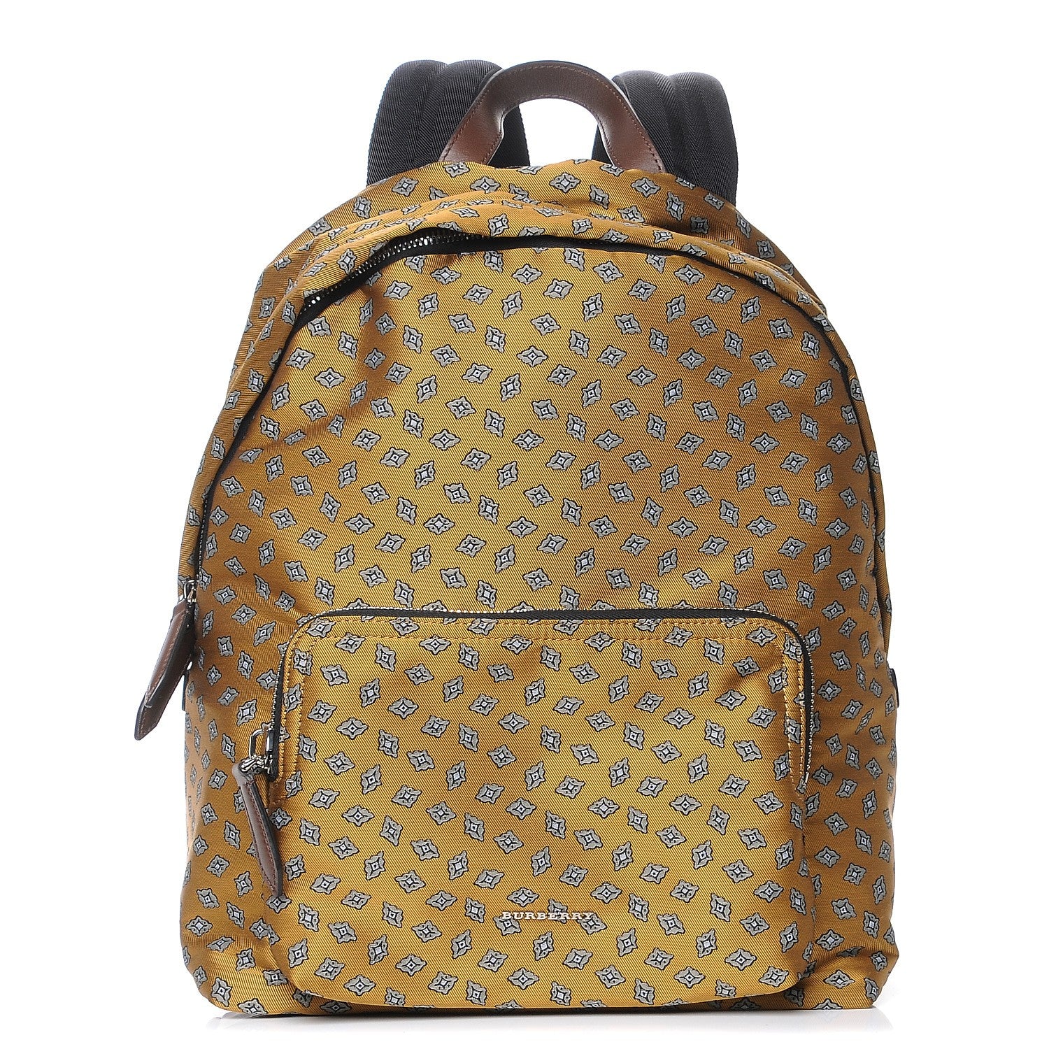 Burberry Nylon Tie Print Abbeydale Simple Backpack Citrus Yellow 1 of 8