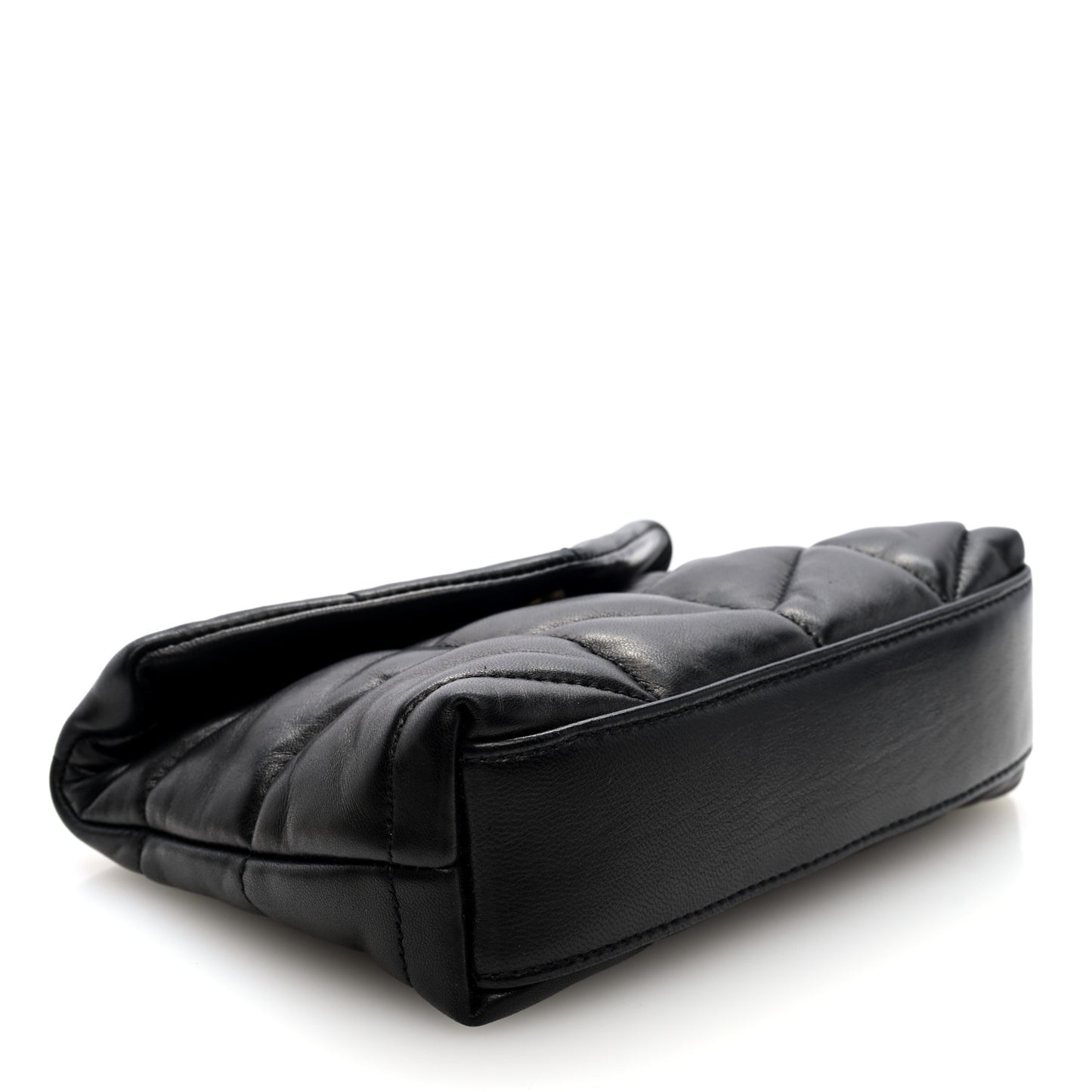 Lambskin Monogram Loulou Puffer Pouch Clutch Black