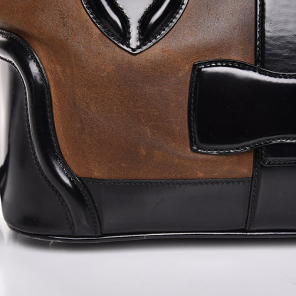 Balenciaga Calfskin Suede Frame Bag Brown Black 11 of 22