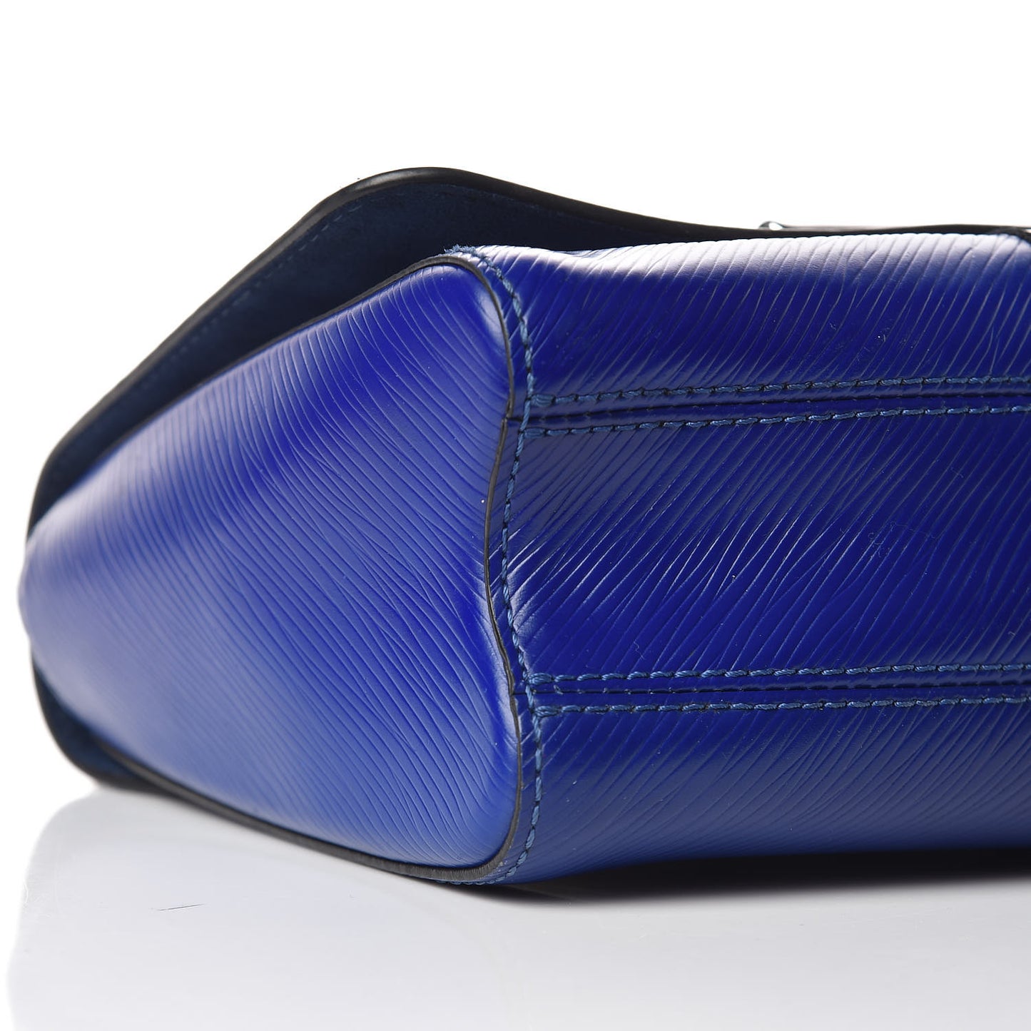 Epi Flamingo Twist Shoulder Bag MM Blue