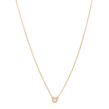 Tiffany 18K Rose Gold Diamond .07ct Elsa Peretti Diamonds by the Yard Pendant Necklace 1 of 5