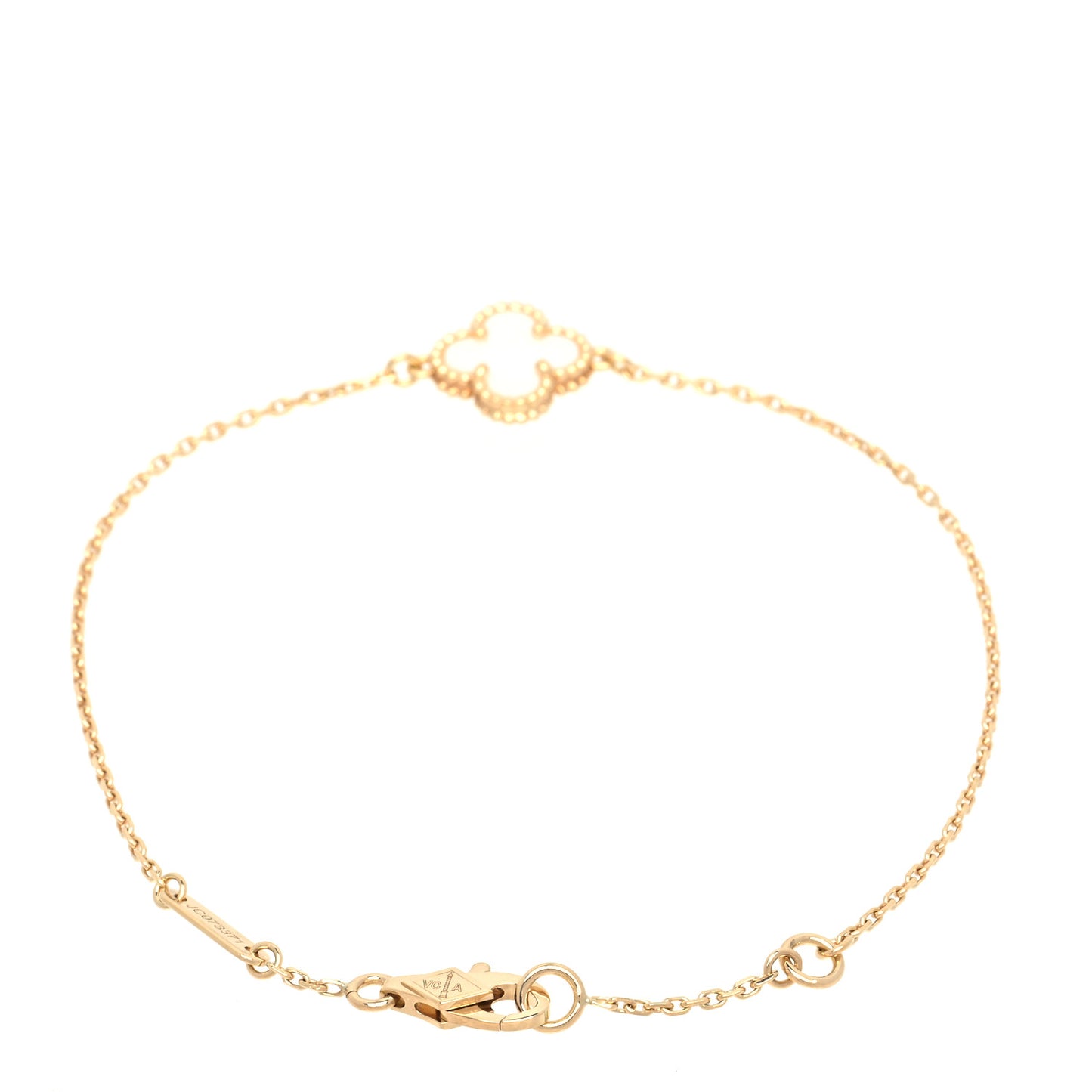 18K Yellow Gold Mother of Pearl Sweet Alhambra Bracelet