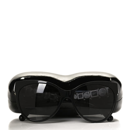 Chanel Crystal Pearl Cat Eye Sunglasses 5336-H-B Black 9 of 9