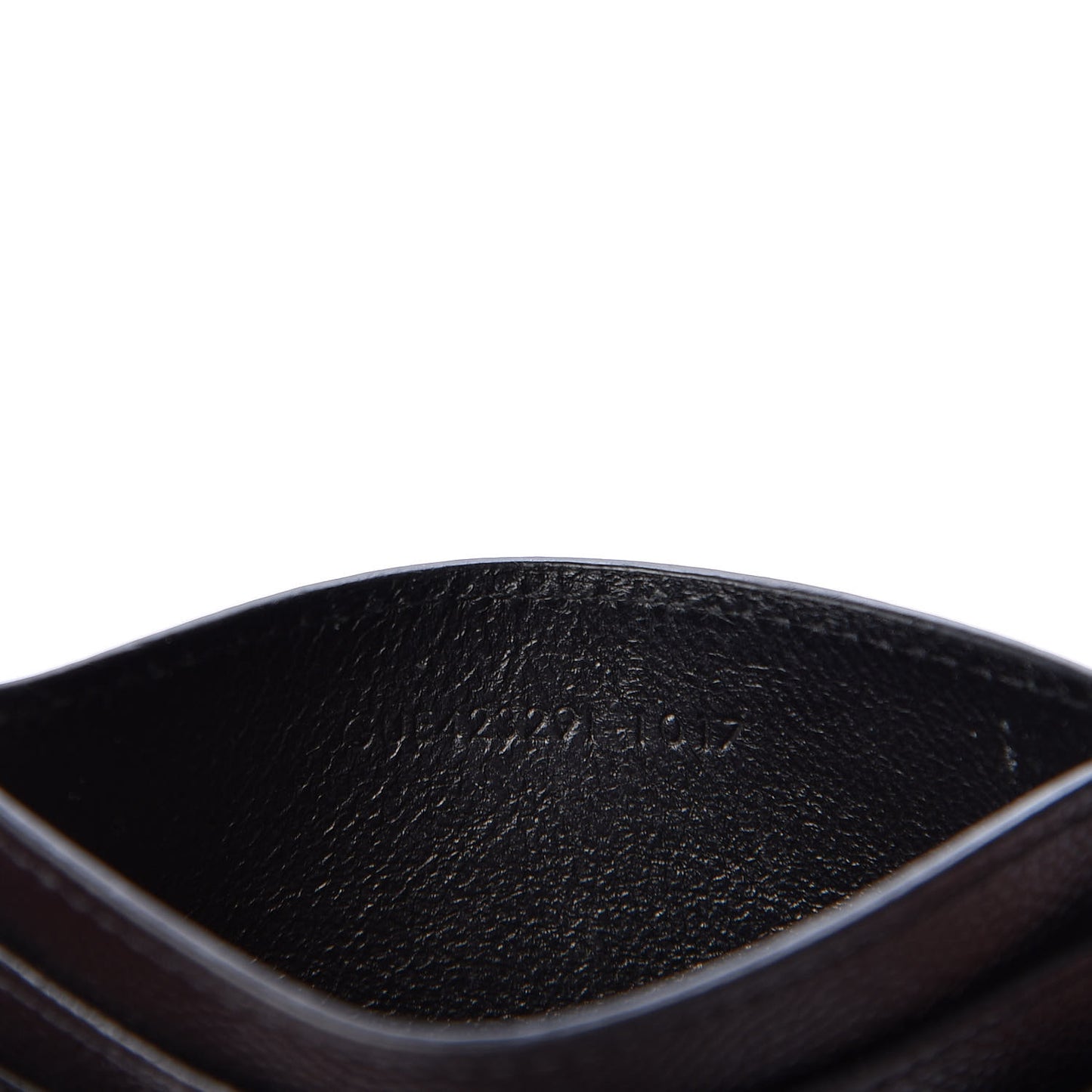 Grain De Poudre Matelasse Chevron Monogram Credit Card Case Black