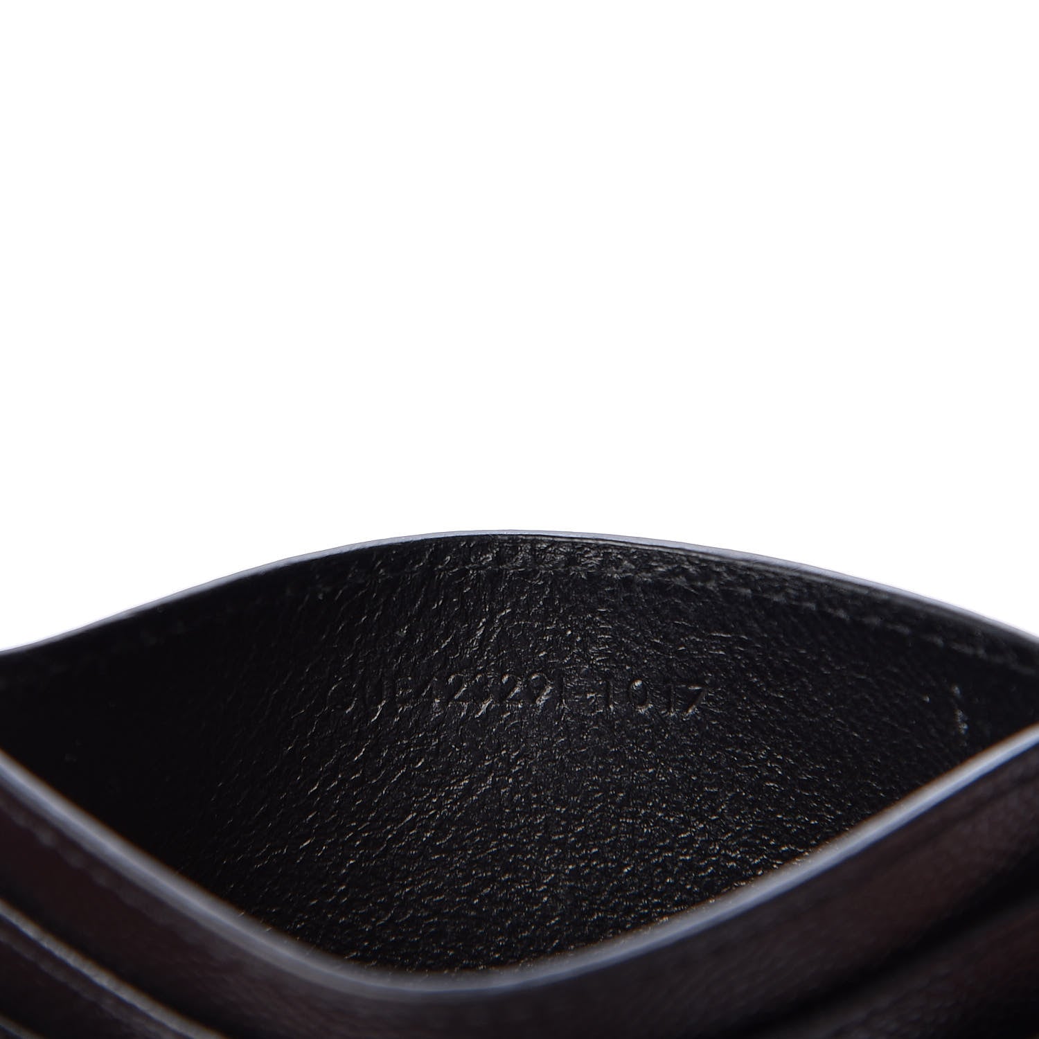 Saint Laurent Grain De Poudre Matelasse Chevron Monogram Credit Card Case Black 8 of 9