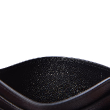 Saint Laurent Grain De Poudre Matelasse Chevron Monogram Credit Card Case Black 8 of 9