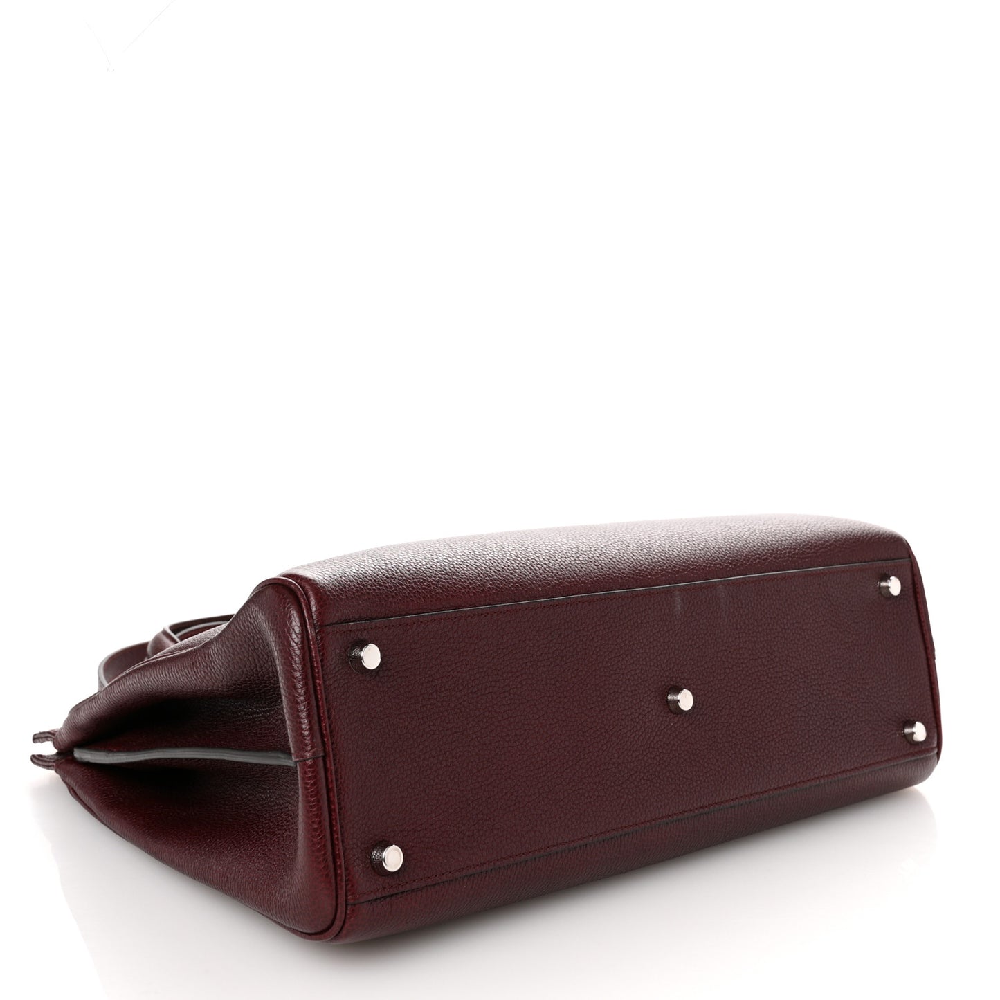 Grainy Calfskin Medium Zumi Top Handle Bag Vintage Bordeaux