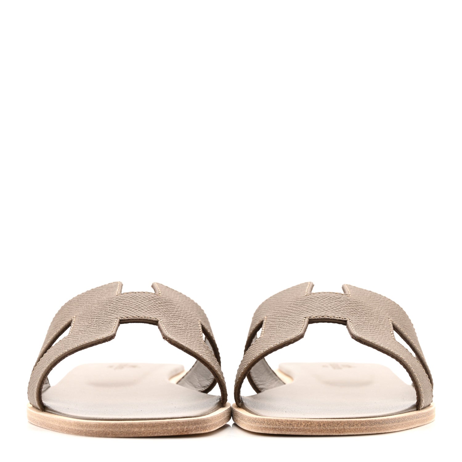 Hermes Epsom Oran Sandals 37 Etoupe 6 of 20