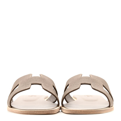 Hermes Epsom Oran Sandals 37 Etoupe 6 of 20