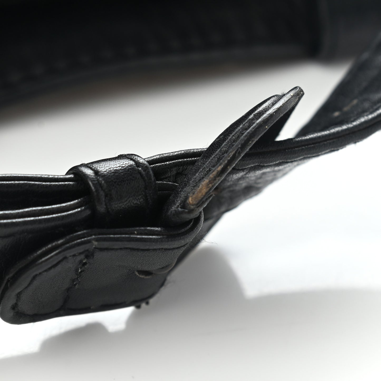 Lambskin CC Flap Waist Chain Belt Bag Black