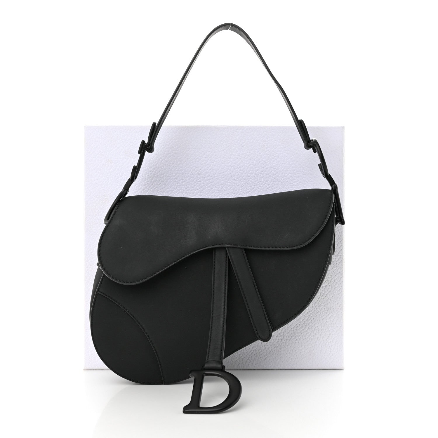 Christian Dior Ultra Matte Calfskin Saddle Bag Black 12 of 12