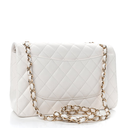 Chanel Caviar Quilted Jumbo Double Flap White 2 of 4