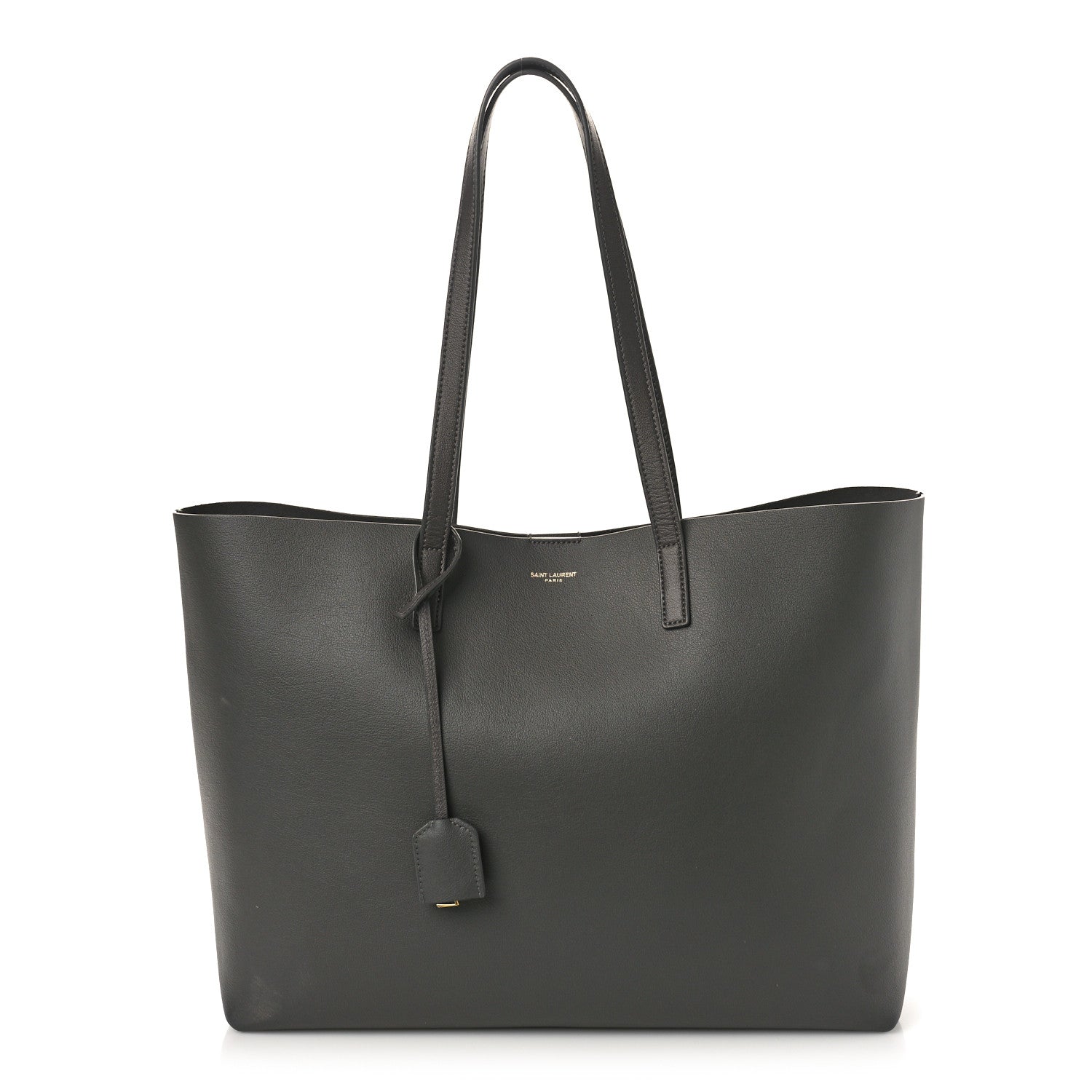Saint Laurent Calfskin Large Shopping Tote Earth 1 of 10