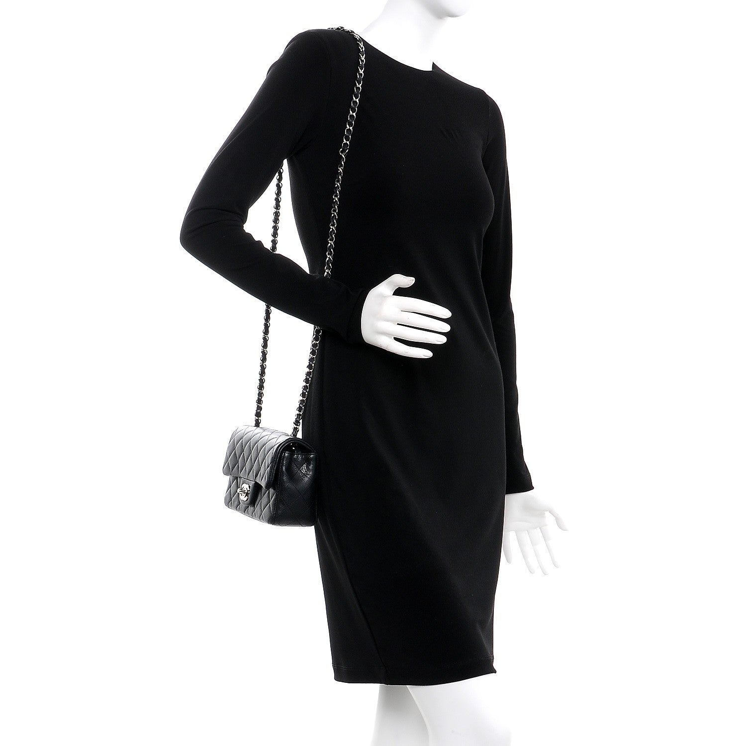 Chanel Caviar Quilted Mini Rectangular Flap Black 2 of 8