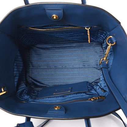 Prada Glace Calf Shopping Tote Bluette 4 of 10