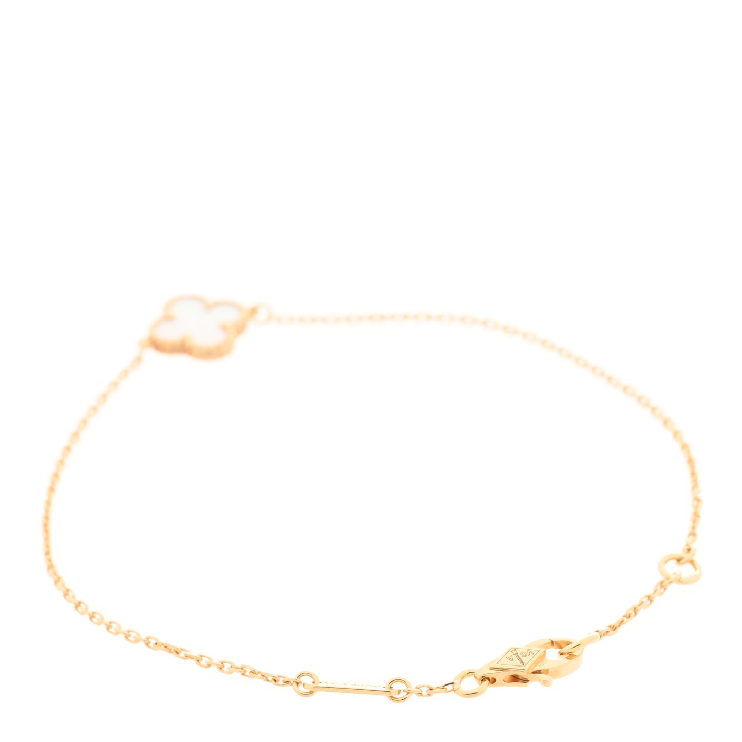 18K Yellow Gold Mother of Pearl Sweet Alhambra Bracelet