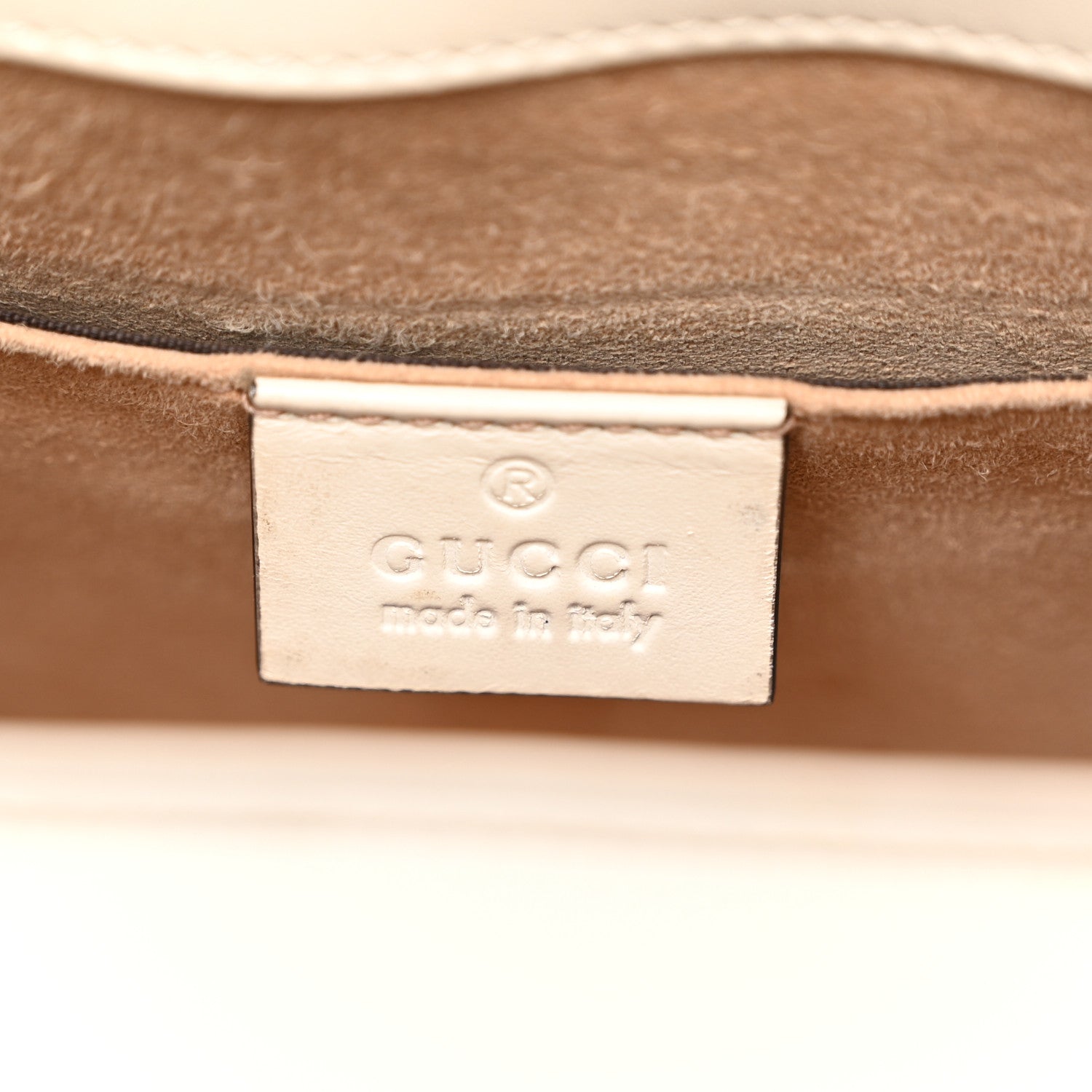 Gucci Calfskin Embroidered Mini Sylvie Top Handle Bag White 6 of 10