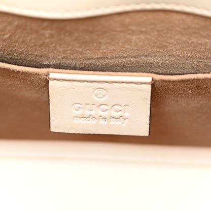 Gucci Calfskin Embroidered Mini Sylvie Top Handle Bag White 6 of 10