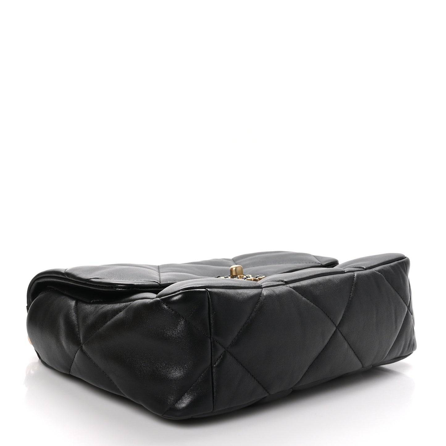 Lambskin Quilted Large Chanel 19 Flap Black