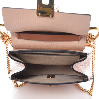 Chloe Textured Calfskin Lambskin Nano Drew Shoulder Bag Powder Beige Caramel 5 of 7