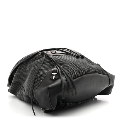 Balenciaga Canvas Calfskin Silver Hardware S Traveler Backpack Black 4 of 10