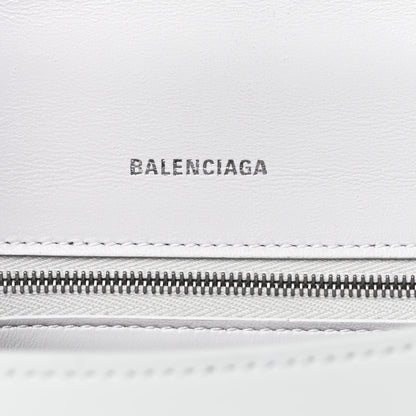 Balenciaga Shiny Box Calfskin Small Hourglass Top Handle Bag White 6 of 20