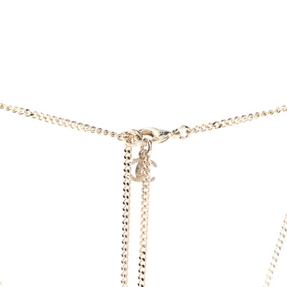 Chanel Crystal CC Chain Necklace Gold 4 of 5