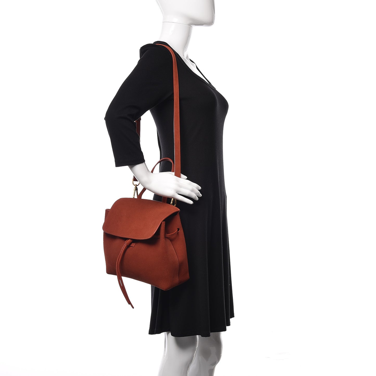 Suede Mini Lady Bag Brick