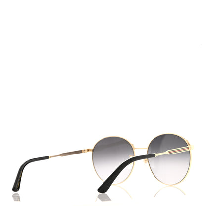 Gucci Web Round Sunglasses GG0206SK Gold 4 of 7