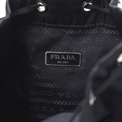 Prada Saffiano Tessuto Nylon Vela Bucket Wristlet Black 6 of 9