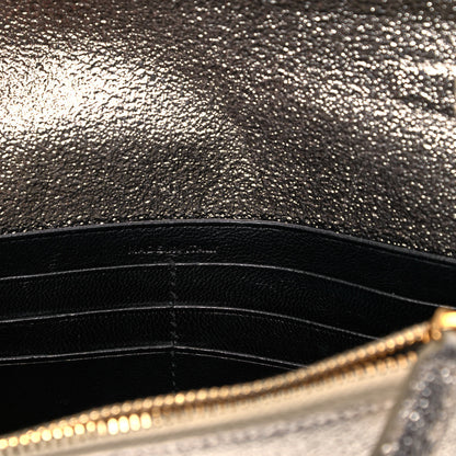 Saint Laurent Metallic Calfskin Small Classic Monogram Kate Satchel Gold 5 of 8