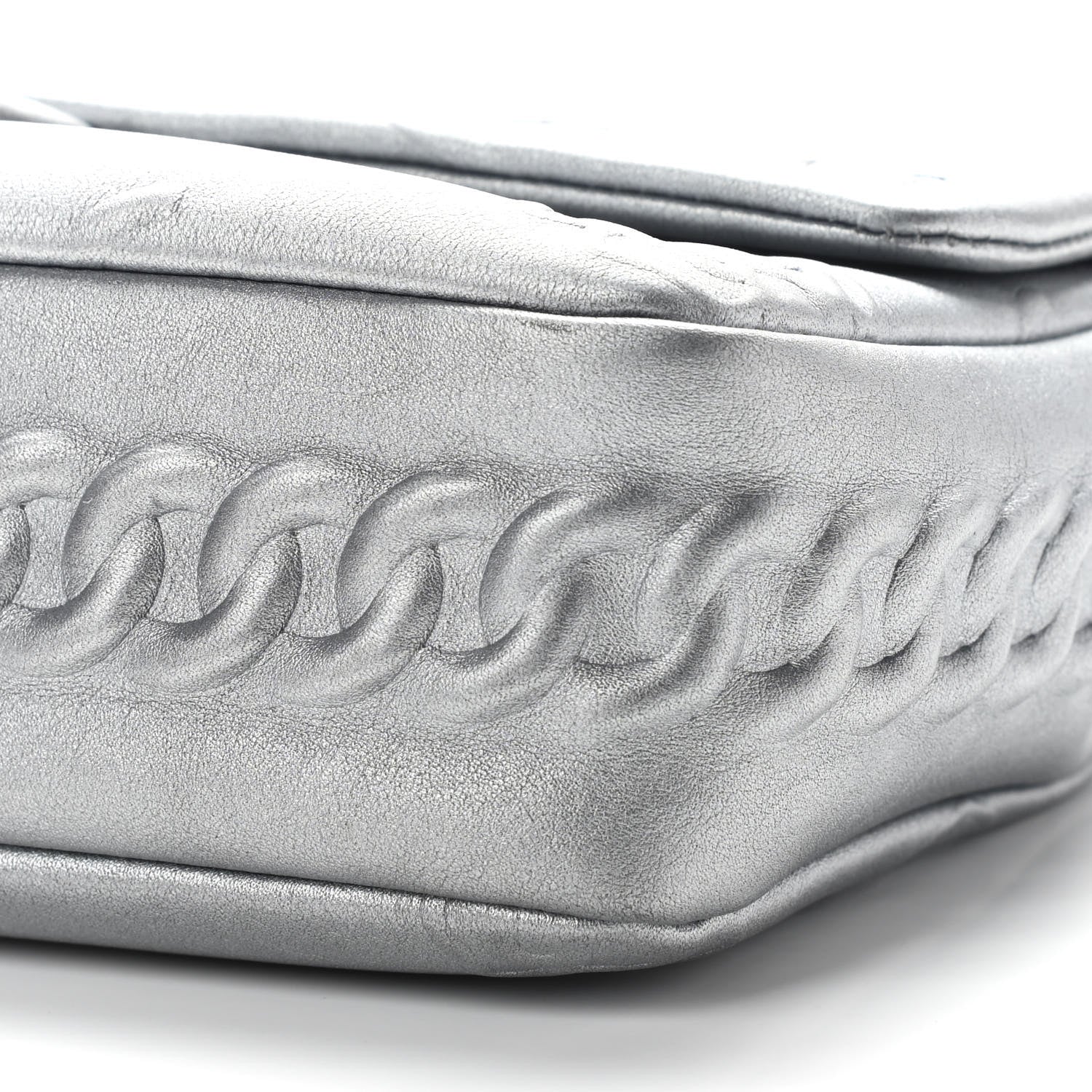 Chanel Metallic Lambskin Symbols Medium Single Flap Silver 9 of 11