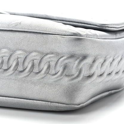 Chanel Metallic Lambskin Symbols Medium Single Flap Silver 9 of 11