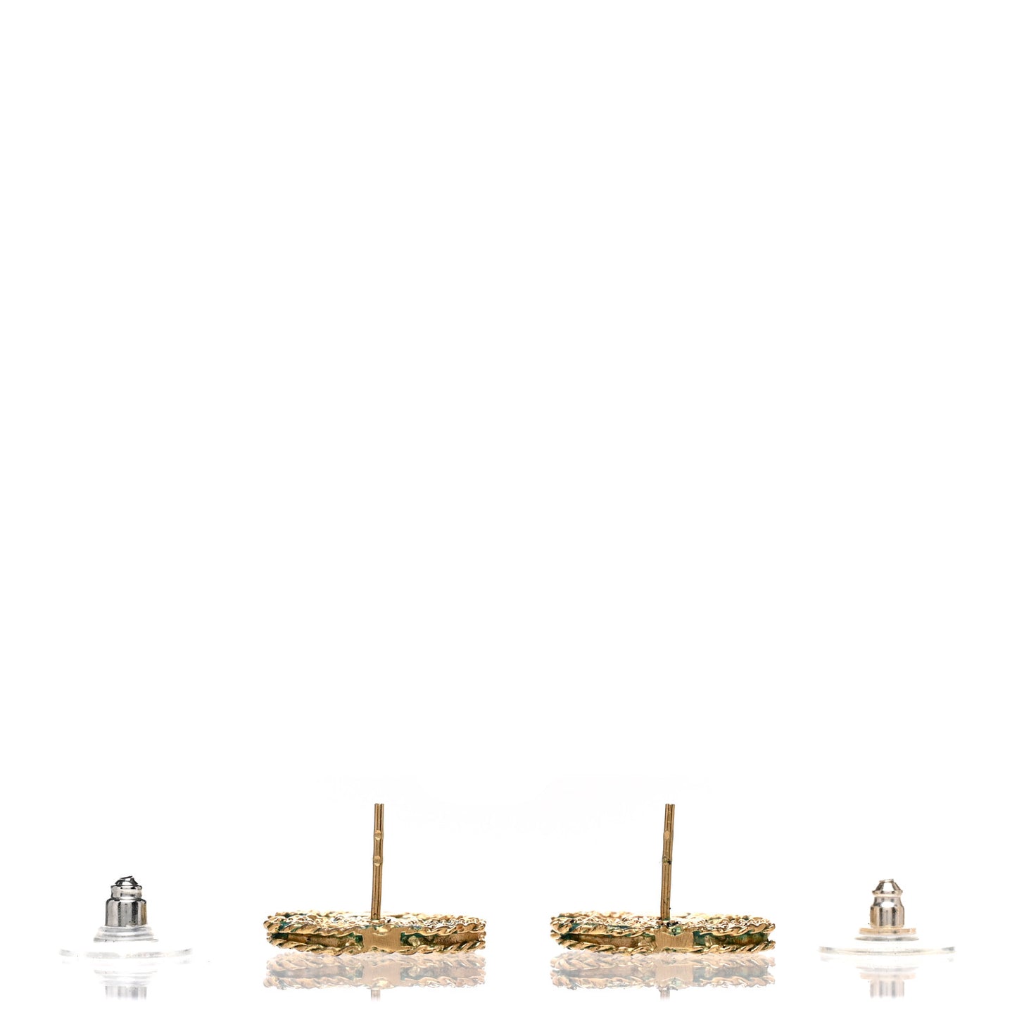 CC Chain Earrings Matte Gold