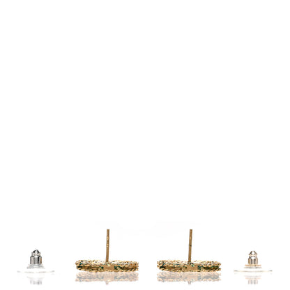 Chanel CC Chain Earrings Matte Gold 3 of 5