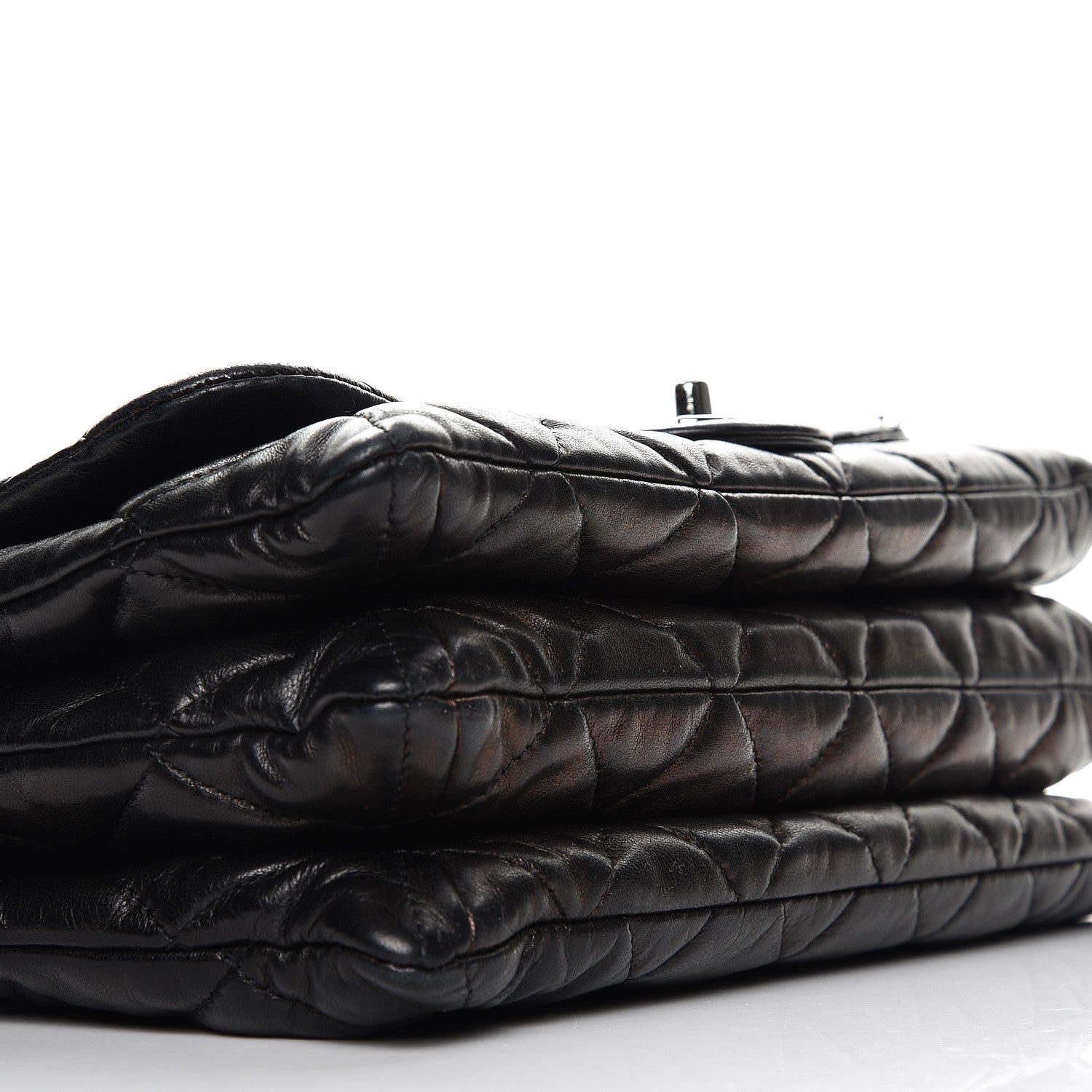 Chanel Lambskin Quilted 3 Accordion Flap Bag Black 8 of 12