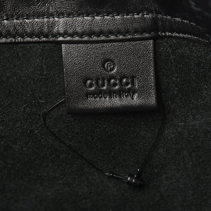 Gucci Calfskin Logo Drawstring Backpack Black 5 of 9