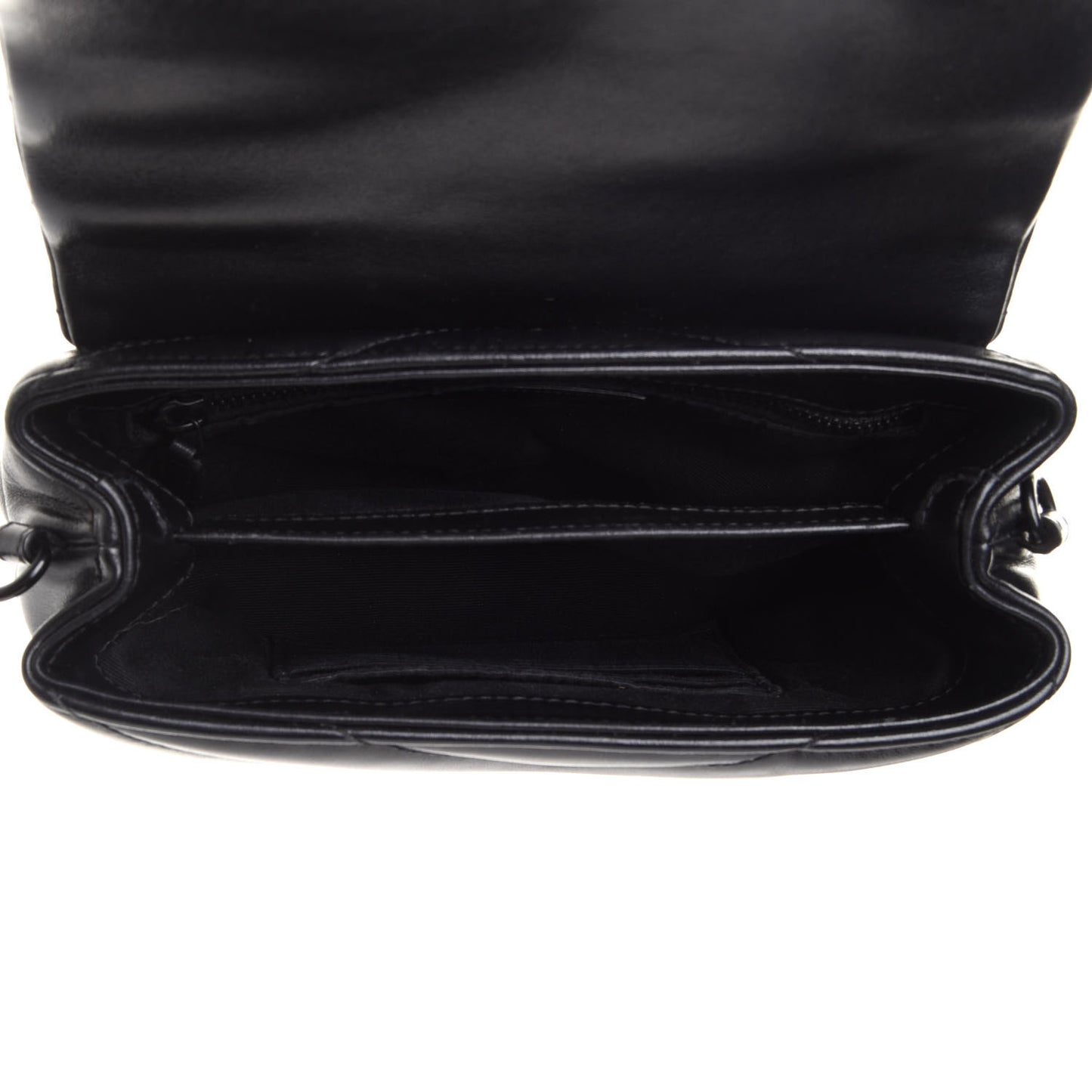 Calfskin Y Quilted Monogram Toy Loulou Crossbody Bag Black