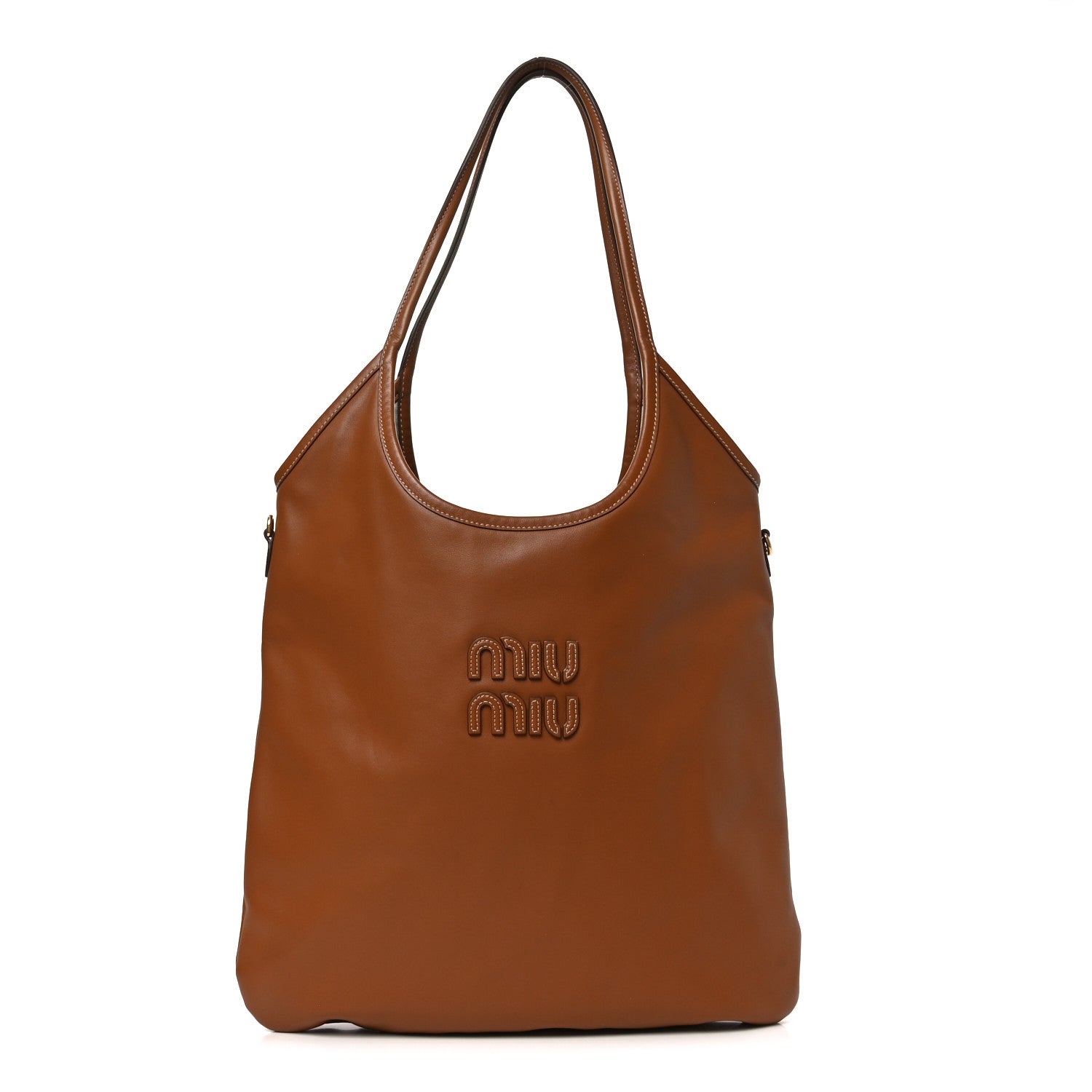 Miu Miu Nappa Ivy Bag Caramel 1 of 9
