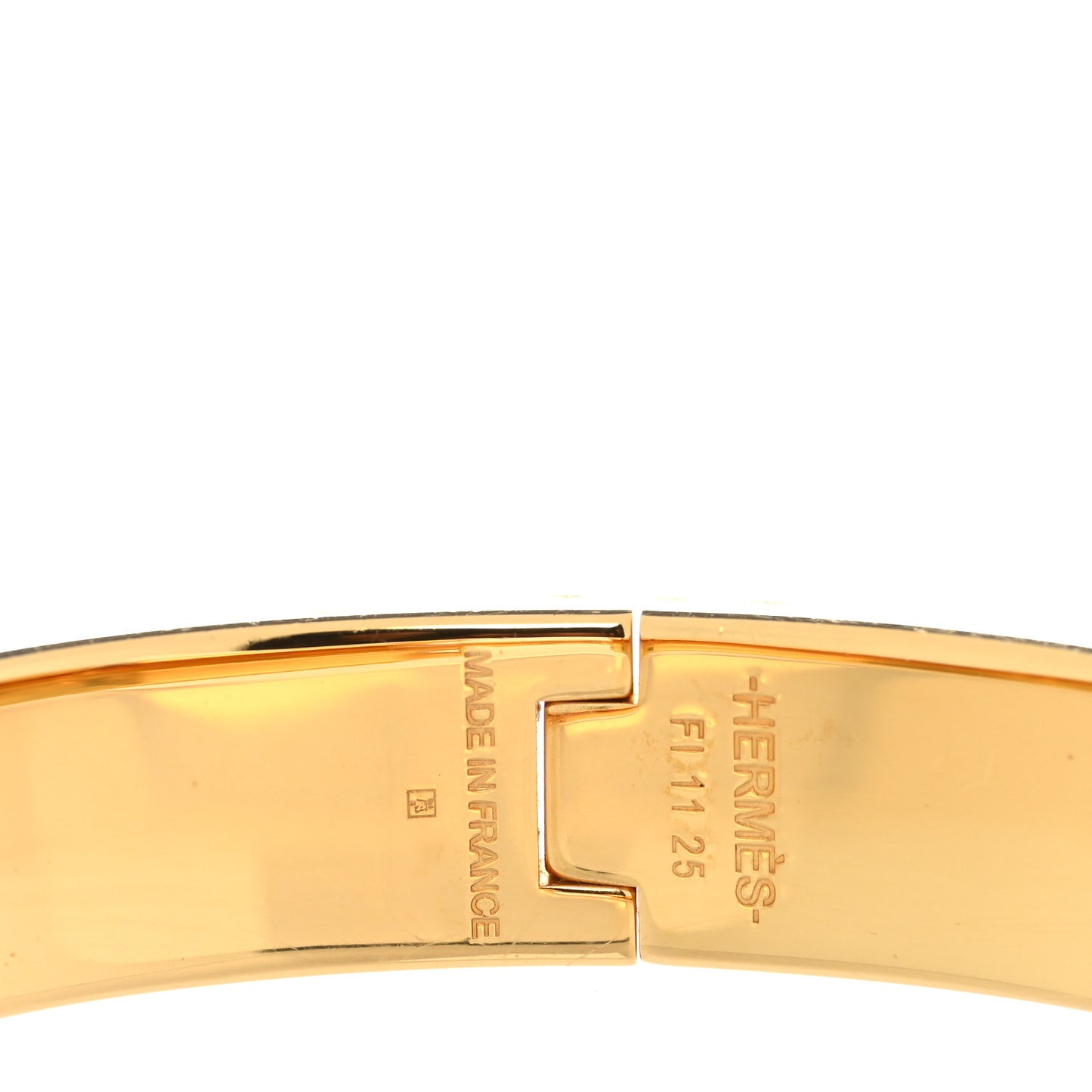 Enamel Narrow Clic Clac H Bracelet PM Jaune D'Or