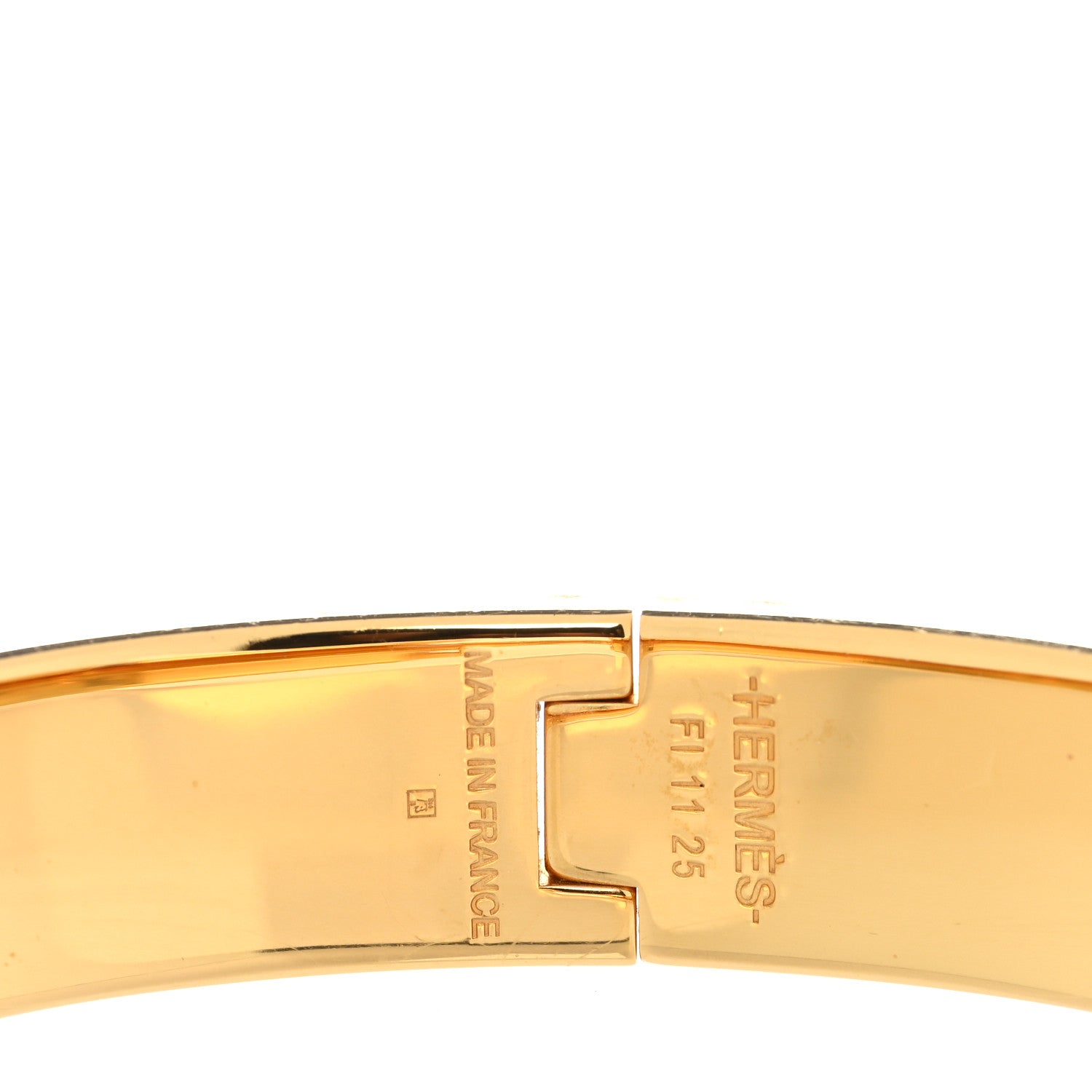 Hermes Enamel Narrow Clic Clac H Bracelet PM Jaune D'Or 4 of 4